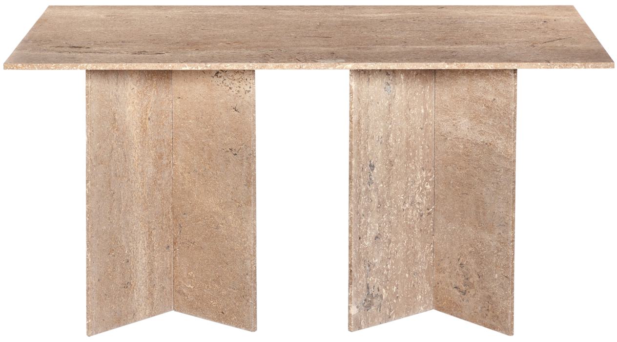 Meridian Furniture - Verona 60" Natural Marble Dining Table (3 Boxes) - 220Travertine-DT60 - GreatFurnitureDeal
