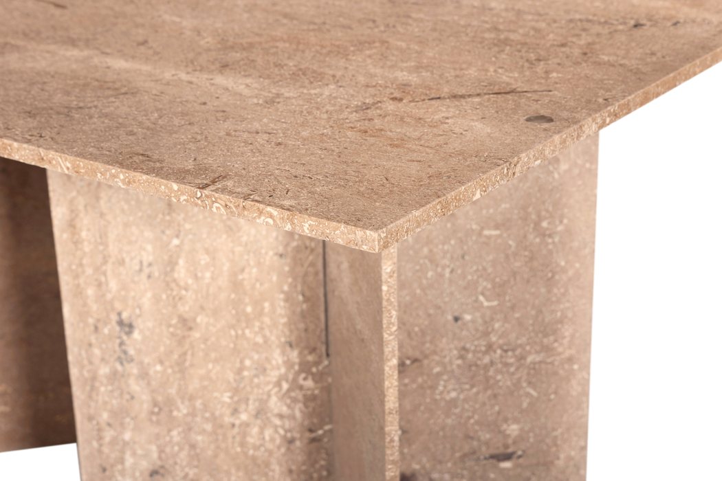 Meridian Furniture - Verona 60" Natural Marble Dining Table (3 Boxes) - 220Travertine-DT60 - GreatFurnitureDeal