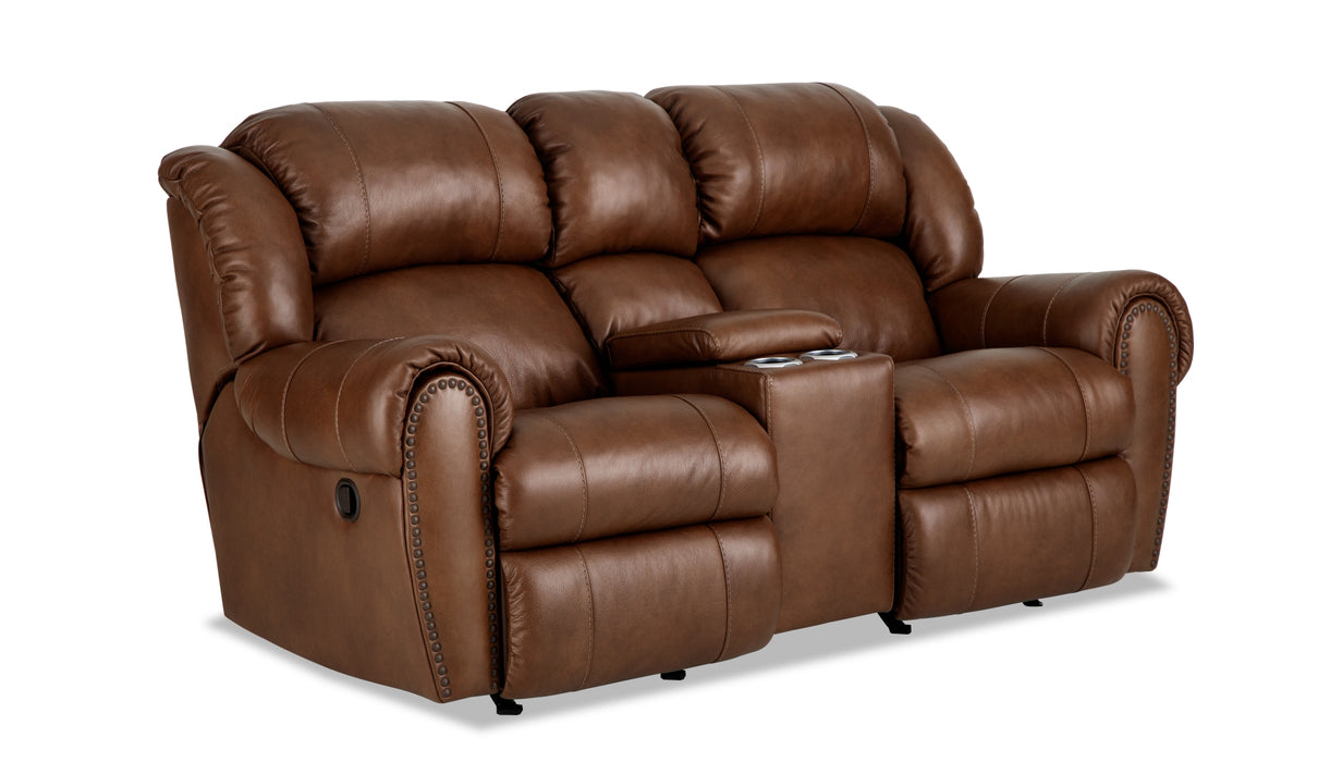 Motion Ease -  Hollis Manual Rocking Console Loveseat in Brown - 222-23-15
