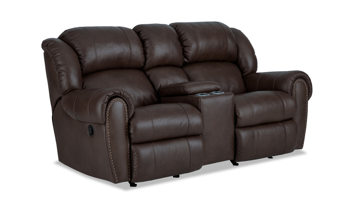 Motion Ease -  Hollis Power Loveseat with Console in Brown - 222-29-21