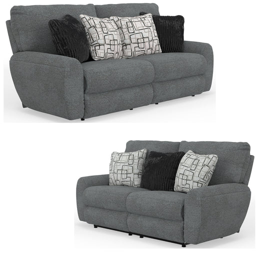 Catnapper - Maxwell 2 Piece Power Reclining Sofa Set in Dolphin - 62211-12-DOL - GreatFurnitureDeal