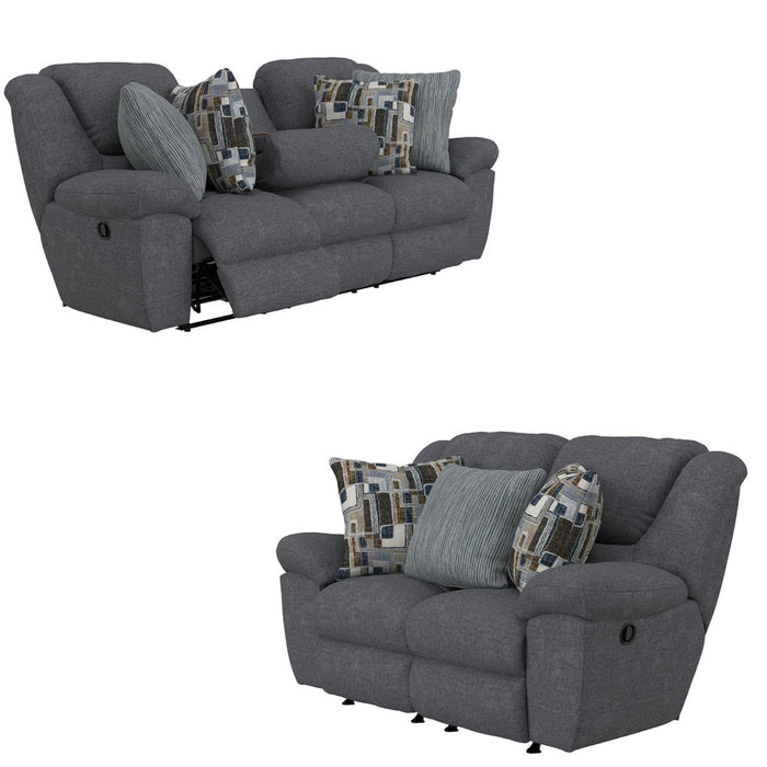 Catnapper - Trifecta 2 Piece Recliners Sofa Set in Smoke - 16545-52-SMOKE - GreatFurnitureDeal