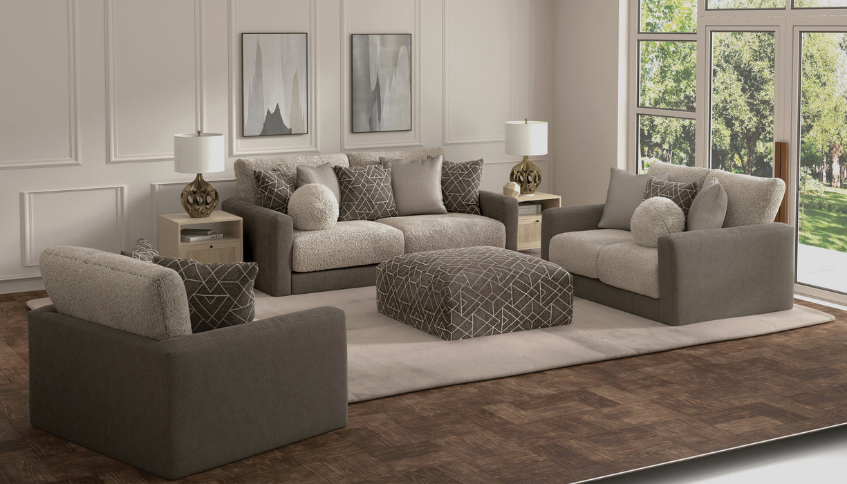 Jackson Furniture - Reddington Chair 1/2 with Cocktail Ottoman in Umber - 222501-22501-UMBER - GreatFurnitureDeal