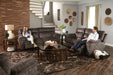 Catnapper - Sedona Power Headrest Power Lay Flat Reclining Sofa in Smoke - 62221-SMOKE - GreatFurnitureDeal