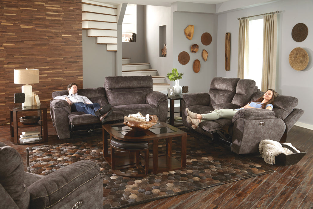 Catnapper - Sedona 3 Piece Power Headrest Reclining Living Room Set in Smoke - 62221-62229-62220-7-SMOKE - GreatFurnitureDeal