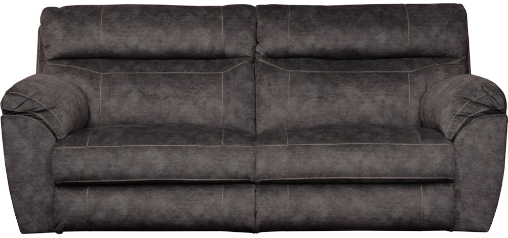 Catnapper - Sedona Power Headrest Power Lay Flat Reclining Sofa in Smoke - 62221-SMOKE