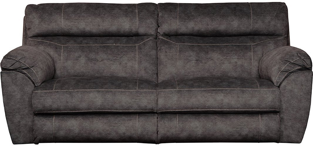 Catnapper - Sedona Power Headrest w-Lumbar Power Lay Flat Reclining Sofa in Smoke - 762221-SMOKE - GreatFurnitureDeal