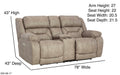 Motion Ease - Oakley Zero Gravity Power Loveseat in Tan - 223-26-17 - GreatFurnitureDeal