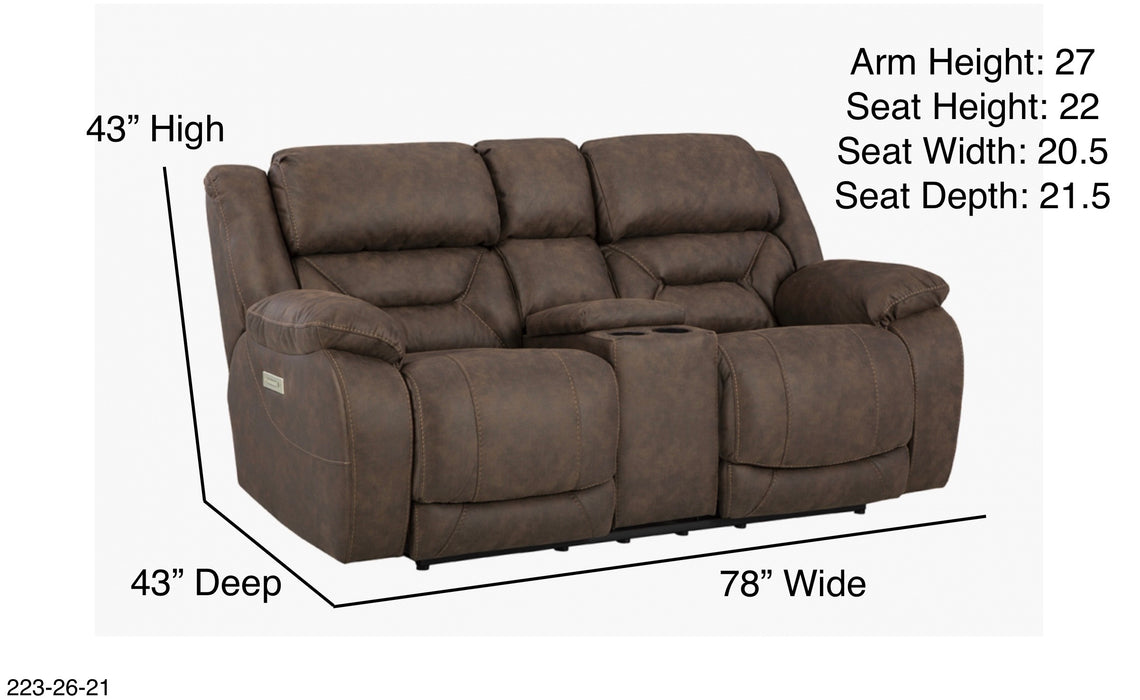 Motion Ease - Oakley Zero Gravity Power Loveseat in Brown - 223-26-21 - GreatFurnitureDeal