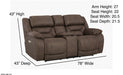 Motion Ease - Oakley Zero Gravity Power Loveseat in Brown - 223-26-21 - GreatFurnitureDeal