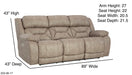 Motion Ease - Oakley Double Reclining Zero Gravity Power Sofa in Tan - 223-36-17 - GreatFurnitureDeal