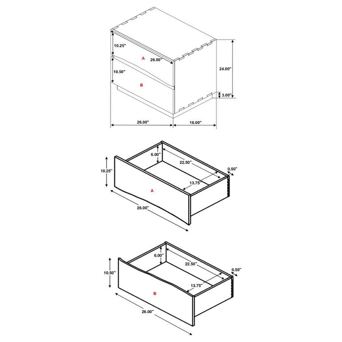 Coaster Furniture - Winslow 5-Piece California King Bedroom Set Smokey Walnut - 223250KW-S5 - GreatFurnitureDeal