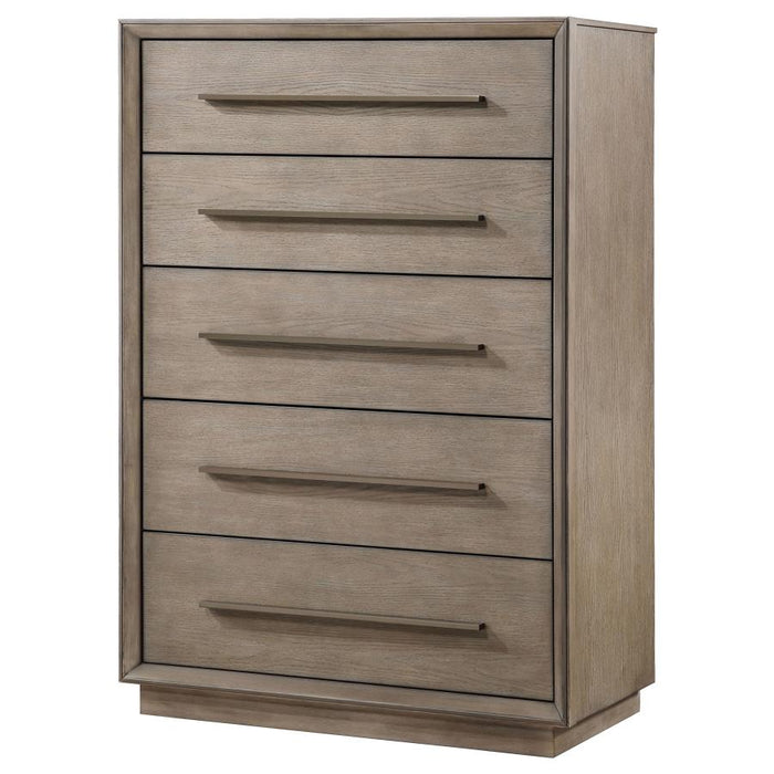 Coaster Furniture - Durango 5-Drawer Chest Taupe Oak - 223275 - GreatFurnitureDeal