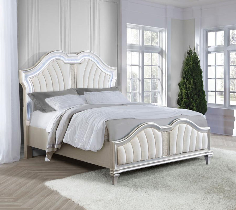 Coaster Furniture - Evangeline 4 Piece California King Bedroom Set in Silver Oak - 223391KW-S4 - GreatFurnitureDeal