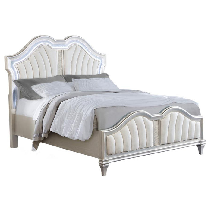Coaster Furniture - Evangeline 4 Piece California King Bedroom Set in Silver Oak - 223391KW-S4 - GreatFurnitureDeal