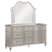Coaster Furniture - Evangeline 9-Drawer Dresser with Mirror in Silver Oak - 223393M - GreatFurnitureDeal