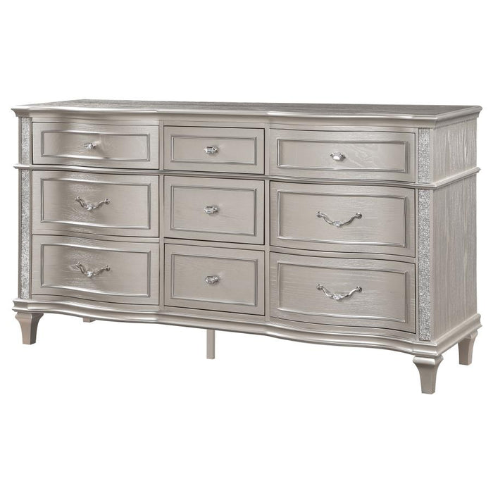 Coaster Furniture - Evangeline 9-Drawer Dresser in Silver Oak - 223393 - GreatFurnitureDeal