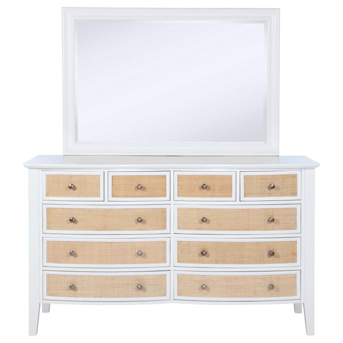 Coaster Furniture - Bexhill 10-Drawer Dresser and Mirror White - 223473M - GreatFurnitureDeal