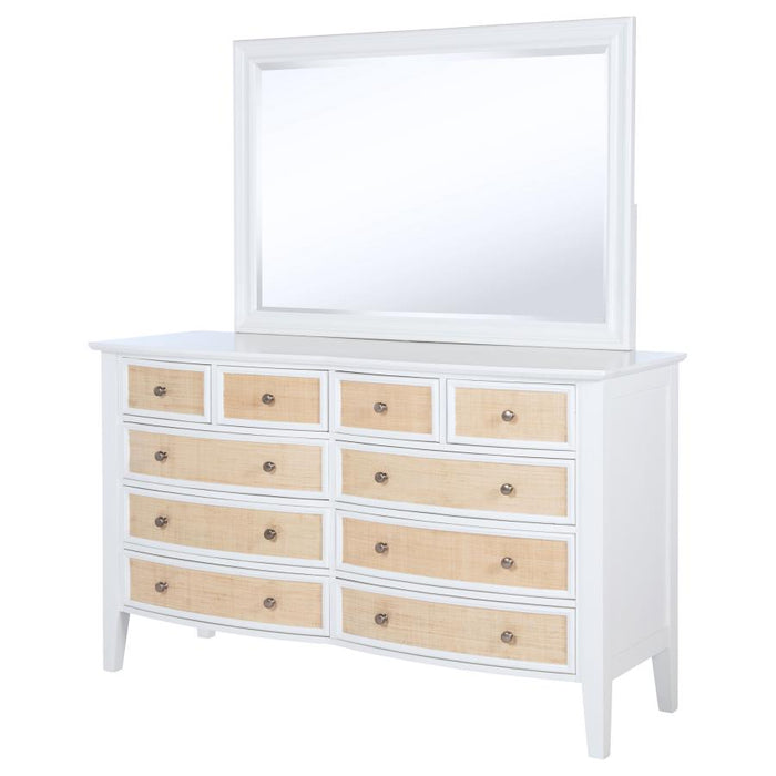 Coaster Furniture - Bexhill 10-Drawer Dresser and Mirror White - 223473M - GreatFurnitureDeal