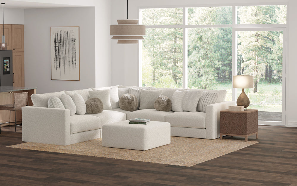 Jackson Furniture - Ritzy 5 Piece Sectional Sofa in Bone/Pearl - 223536-223531-223559-223531-223537 - GreatFurnitureDeal
