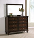 Coaster Furniture - Andover 8-Drawer Dresser and Mirror Dark Oak - 223633M - GreatFurnitureDeal