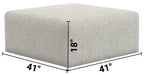 Jackson Furniture - Tori 3 Piece Sectional Sofa with Cocktail Ottoman 41" in Birch/Ochre - 224062-224059-224072-224012 - GreatFurnitureDeal