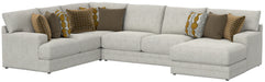 Jackson Furniture - Tori 4 Piece Sectional Sofa with Cocktail Ottoman 41" in Birch/Ochre - 224062-224059-224030-224076-224012 - GreatFurnitureDeal