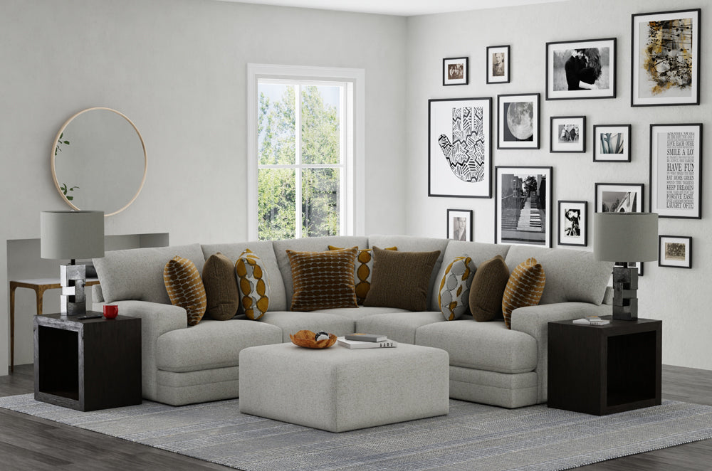 Jackson Furniture - Tori 3 Piece Sectional Sofa with Cocktail Ottoman 41" in Birch/Ochre - 224062-224059-224072-224012 - GreatFurnitureDeal