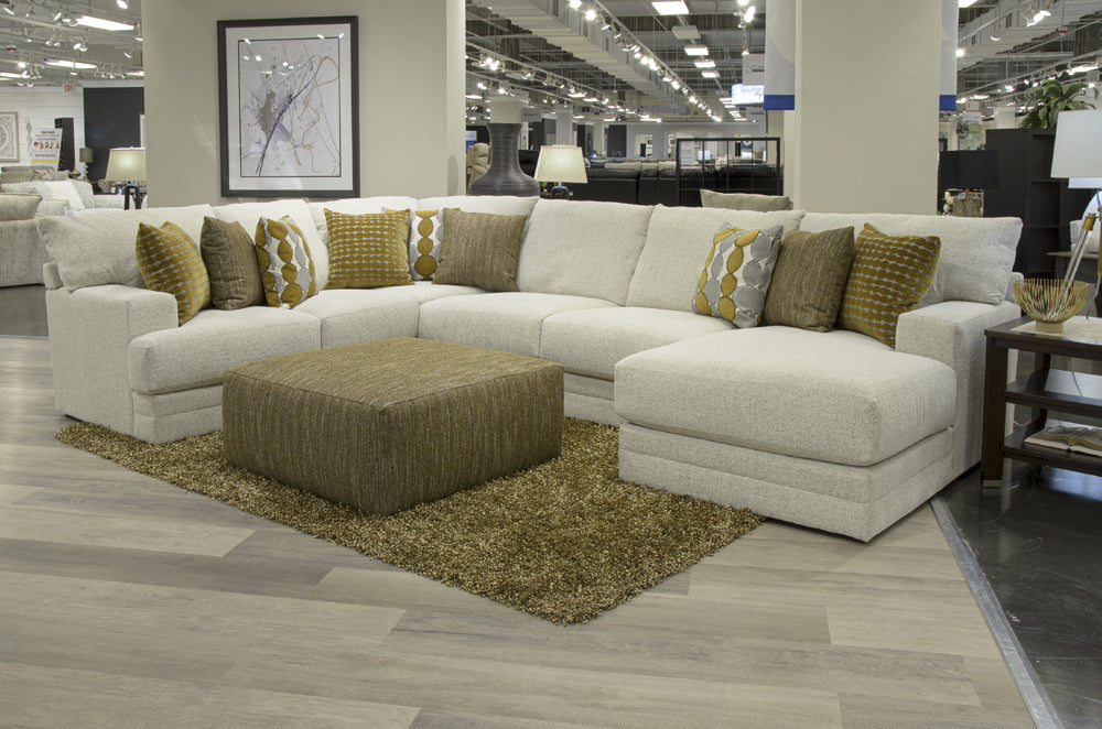 Jackson Furniture - Tori 4 Piece Sectional Sofa with Cocktail Ottoman 41" in Birch/Ochre - 224062-224059-224030-224076-224012 - GreatFurnitureDeal