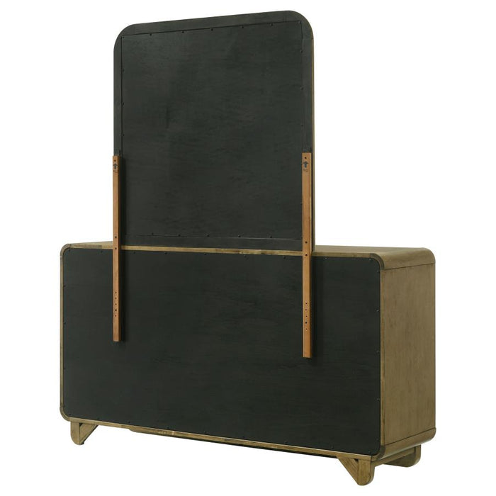 Coaster Furniture - Amsbury 6-Drawer Dresser and Mirror Nutmeg - 224273M - GreatFurnitureDeal