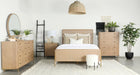 Coaster Furniture - Arini Rattan California King Panel Bed Sand Wash and Natural - 224300KW - GreatFurnitureDeal