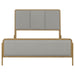 Coaster Furniture - Arini Upholstered King Panel Bed in Sand Wash and Grey - 224301KE - GreatFurnitureDeal