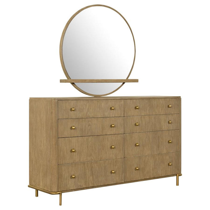 Coaster Furniture - Arini 8-Drawer Dresser with Mirror in Sand Wash - 224303M - GreatFurnitureDeal