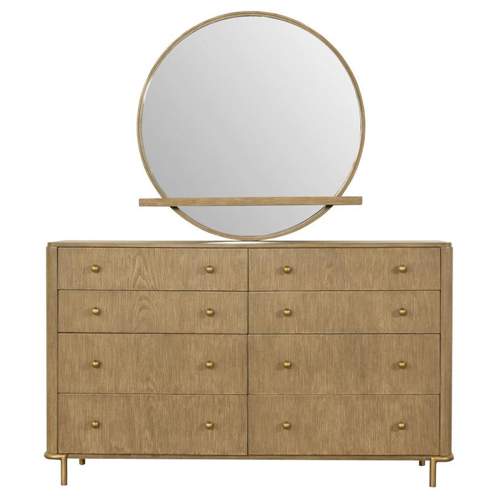 Coaster Furniture - Arini 8-Drawer Dresser with Mirror in Sand Wash - 224303M - GreatFurnitureDeal