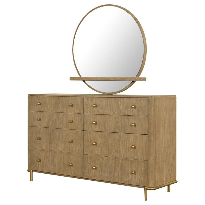 Coaster Furniture - Arini 8-Drawer Dresser with Mirror in Sand Wash - 224303M - GreatFurnitureDeal