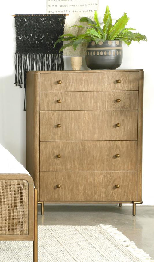 Coaster Furniture - Arini 5 Drawer Chest in Sand Wash - 224305 - GreatFurnitureDeal