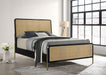 Coaster Furniture - Arini 4 Piece Queen Panel Bedroom Set in Black and Natural - 224330Q-S4 - GreatFurnitureDeal