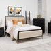 Coaster Furniture - Arini 5 Piece California King Panel Bedroom Set in Cream and Black - 224331KWCRM-S5 - GreatFurnitureDeal
