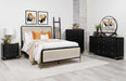 Coaster Furniture - Arini 5 Piece California King Panel Bedroom Set in Cream and Black - 224331KWCRM-S5 - GreatFurnitureDeal