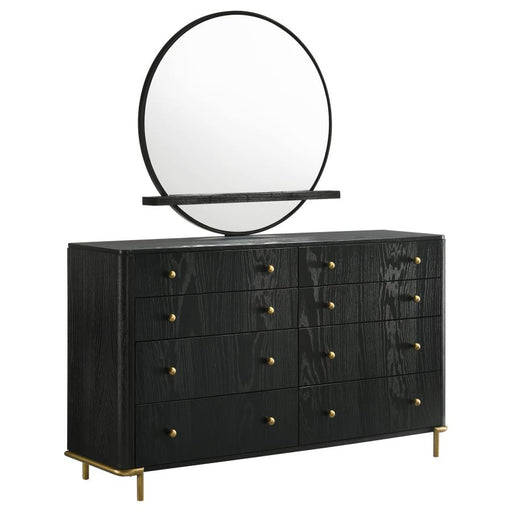 Coaster Furniture - Arini Dresser with Mirror in Black - 224333M - GreatFurnitureDeal