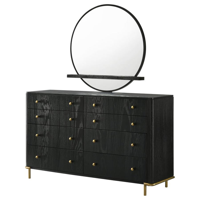 Coaster Furniture - Arini Dresser with Mirror in Black - 224333M - GreatFurnitureDeal