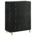 Coaster Furniture - Arini 5 Drawer Chest in Black - 224335 - GreatFurnitureDeal