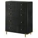 Coaster Furniture - Arini 5 Drawer Chest in Black - 224335 - GreatFurnitureDeal