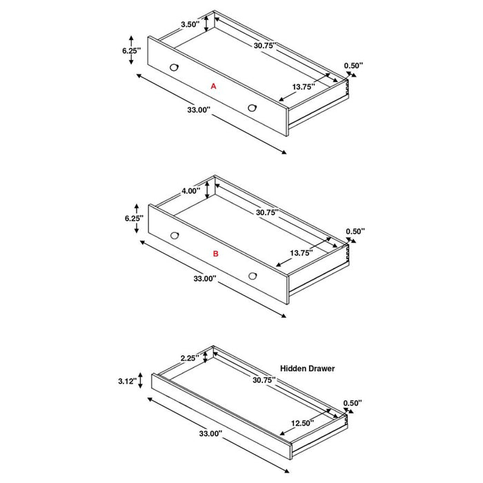 Coaster Furniture - Arini 5 Drawer Chest in Black - 224335 - GreatFurnitureDeal