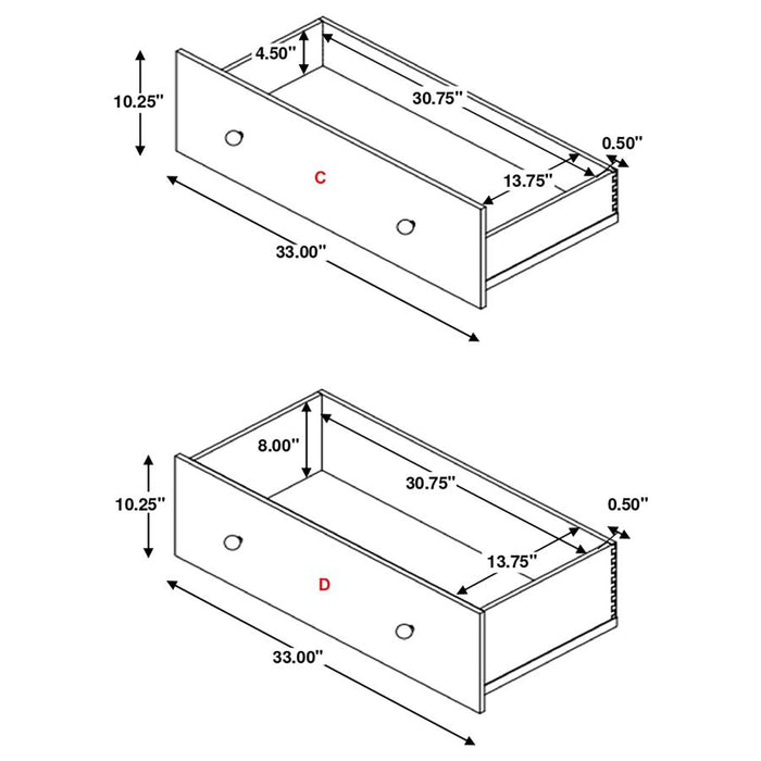 Coaster Furniture - Arini 5 Drawer Chest in Black - 224335 - GreatFurnitureDeal