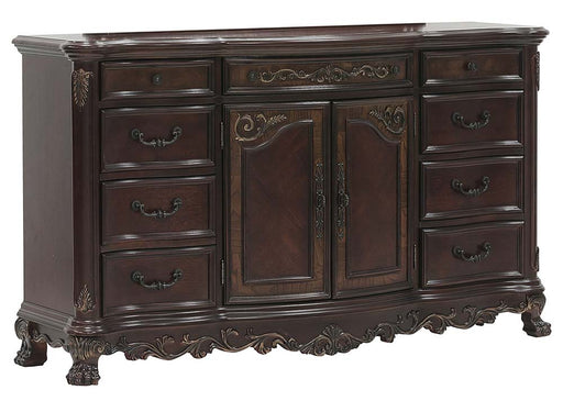 Homelegance - Deryn Park 9 Drawer and 2 Door Dresser and Mirror Set - 2243-5-6 - GreatFurnitureDeal