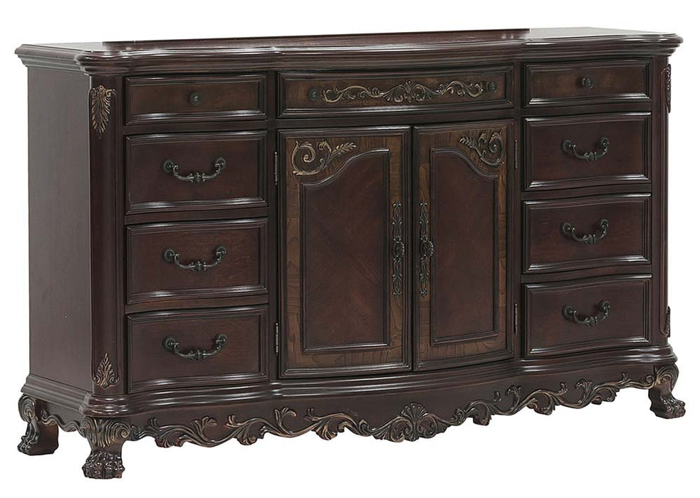 Homelegance - Deryn Park 9 Drawer and 2 Door Dresser and Mirror Set - 2243-5-6 - GreatFurnitureDeal