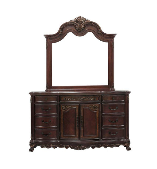 Homelegance - Deryn Park 9 Drawer and 2 Door Dresser and Mirror Set - 2243-5-6 - GreatFurnitureDeal