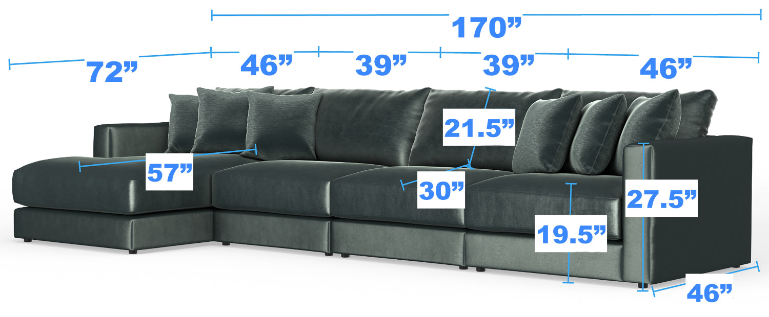 Jackson Furniture - Remington 4 Piece Modular Sectional in Pine - 2245-75-31-31-37-PINE-MTO - GreatFurnitureDeal
