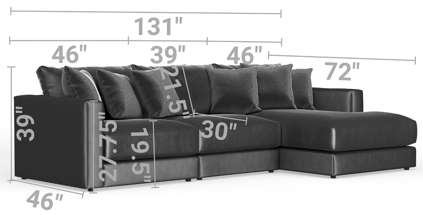 Jackson Furniture - Remington 4 Piece Modular Sectional in Pine - 2245-36-31-76-12-PINE-MTO - GreatFurnitureDeal